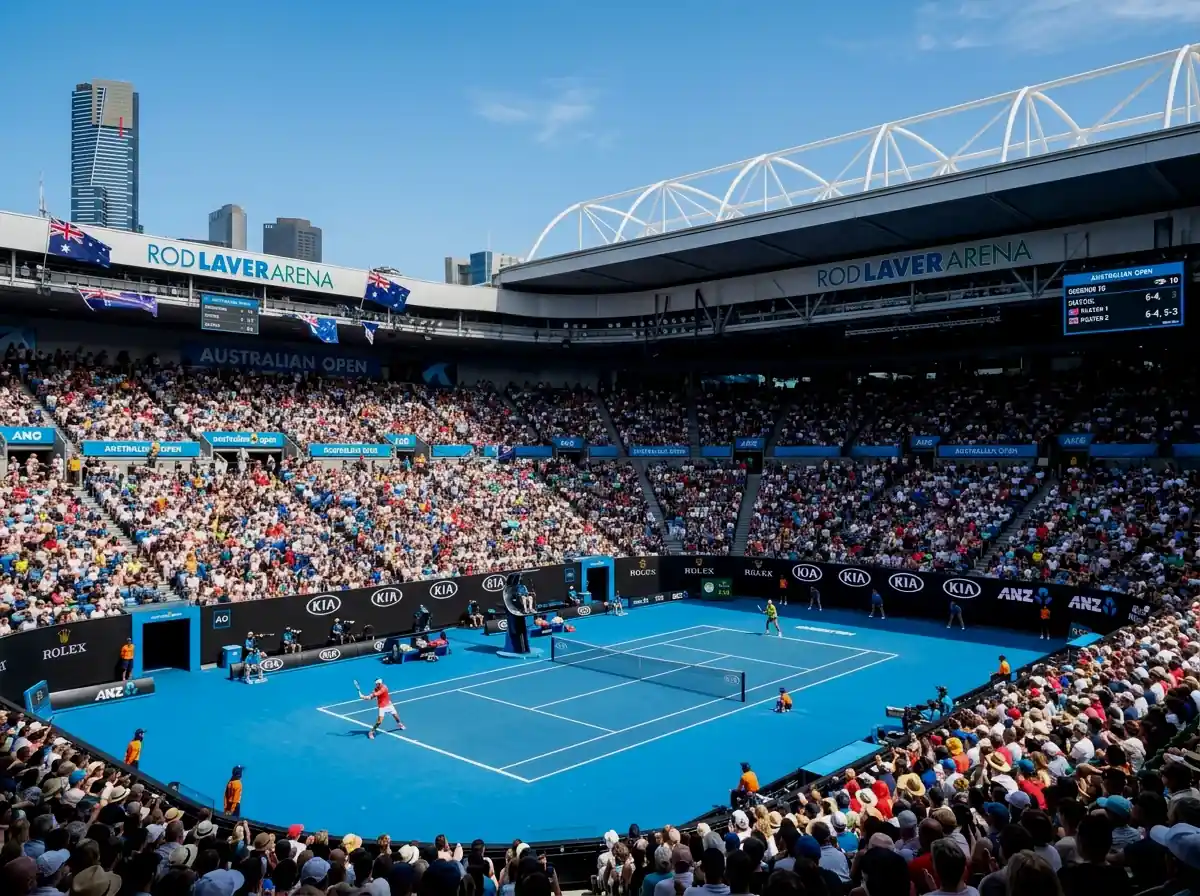 Pista de tenis del Australian Open en Melbourne Park